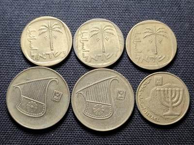 KK钱币收藏小铺 第355场 2月预留时间 周末发货 -  以色列一组6枚