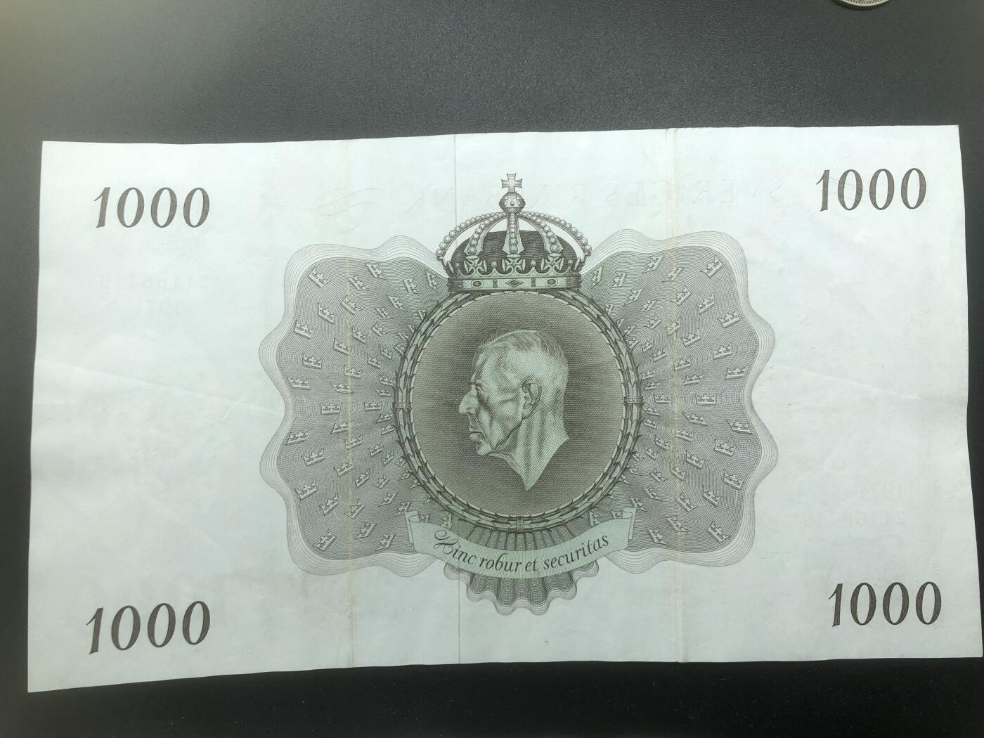 67 EPQ 1979年 新加坡鸟版20元，各版本稀有瑞典1000克朗，持续更新ing 瑞典 1971年 1000瑞典克朗 大幅大钞 少见 XF品相