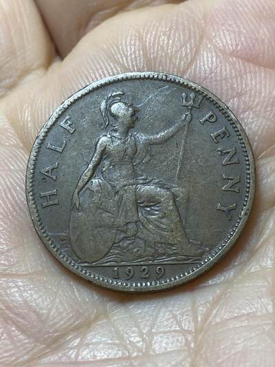 2025年第一百一十一场(总第一百三十七场）外国好品散币(免佣金) - 英国🇬🇧1929年半便士(乔治五世第三版)