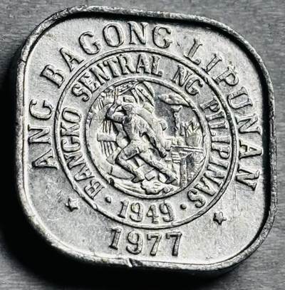 神仙姐姐-中外币专场22 原光好品1977 年菲律宾方块一分