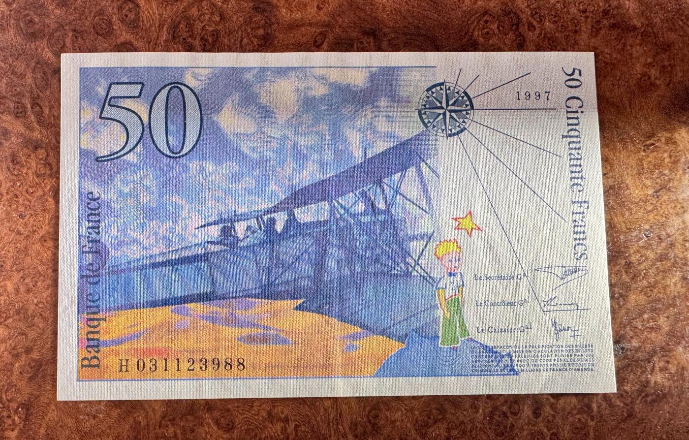 得物收藏 Chase Auction 第34期 - - 外钞、民国钞和人民币混合场！持续更新中！ 法国50法郎，品相如图！