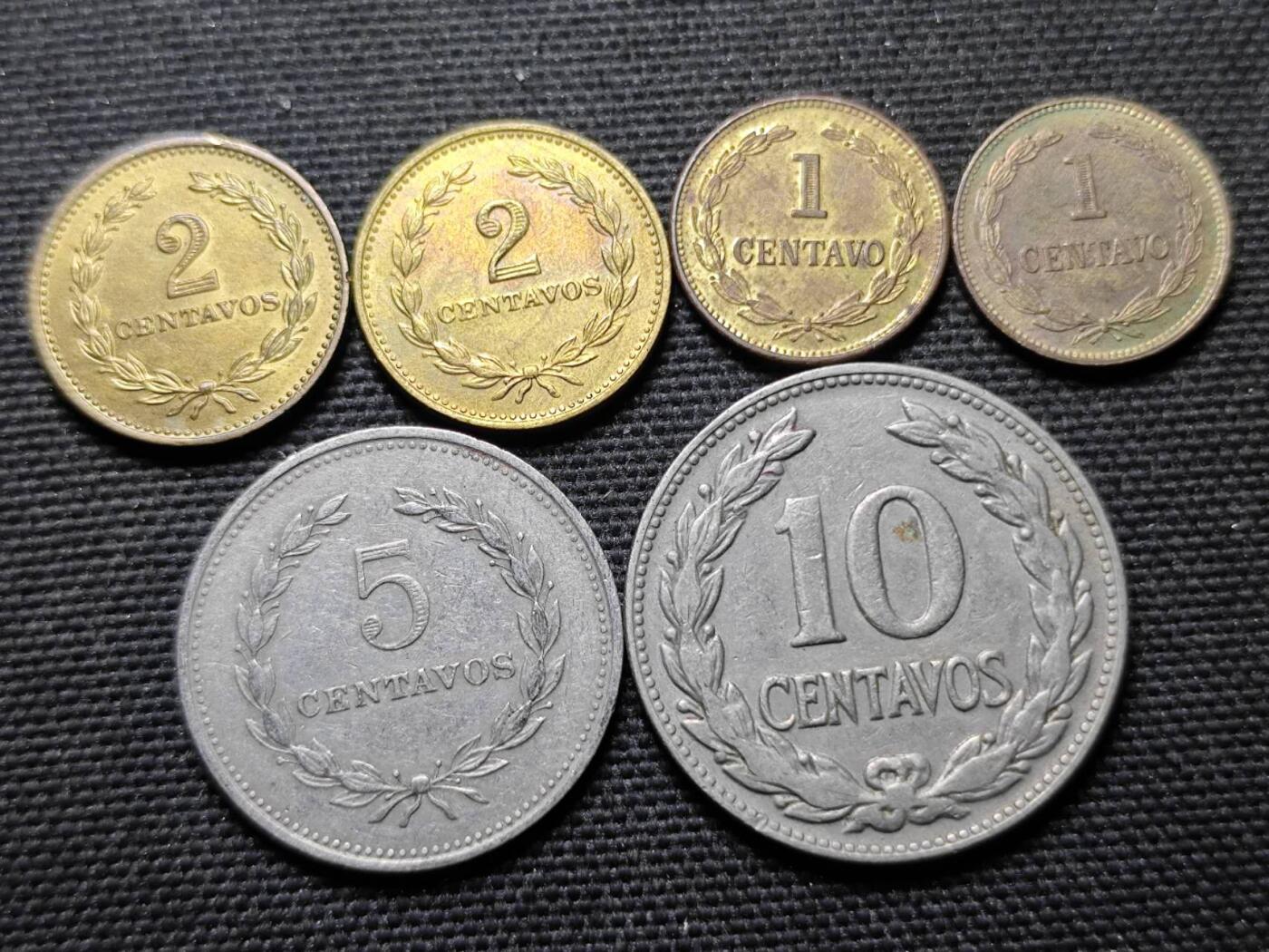 KK钱币收藏小铺 第355场 2月预留时间 周末发货  萨尔瓦多一组6枚