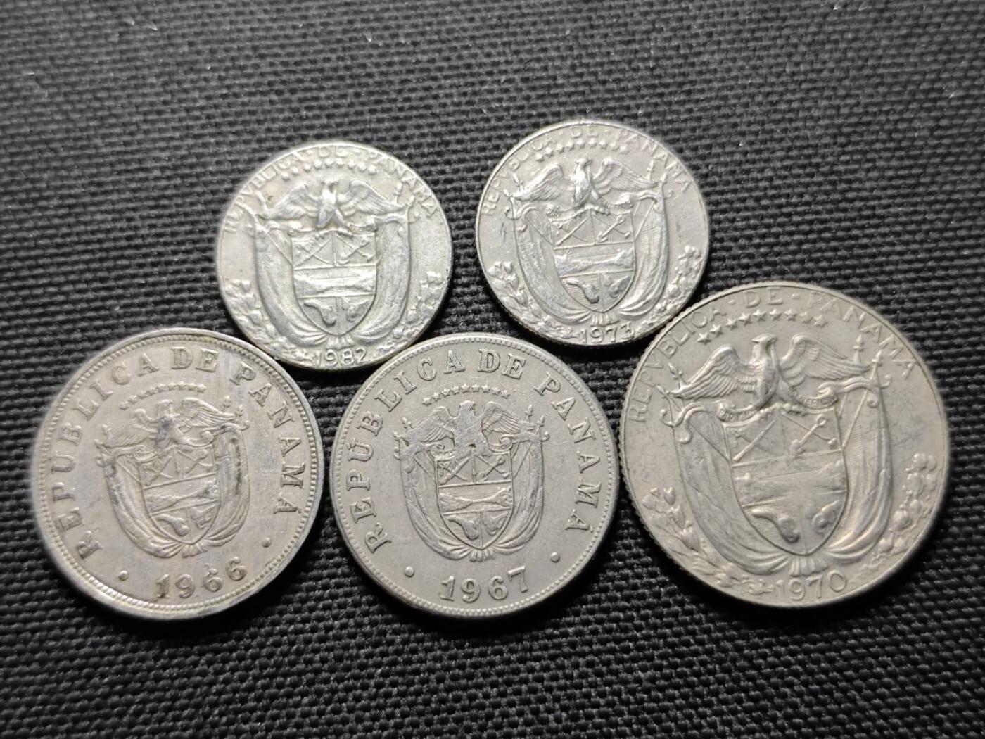 KK钱币收藏小铺 第355场 2月预留时间 周末发货  巴拿马一组19枚 含好品