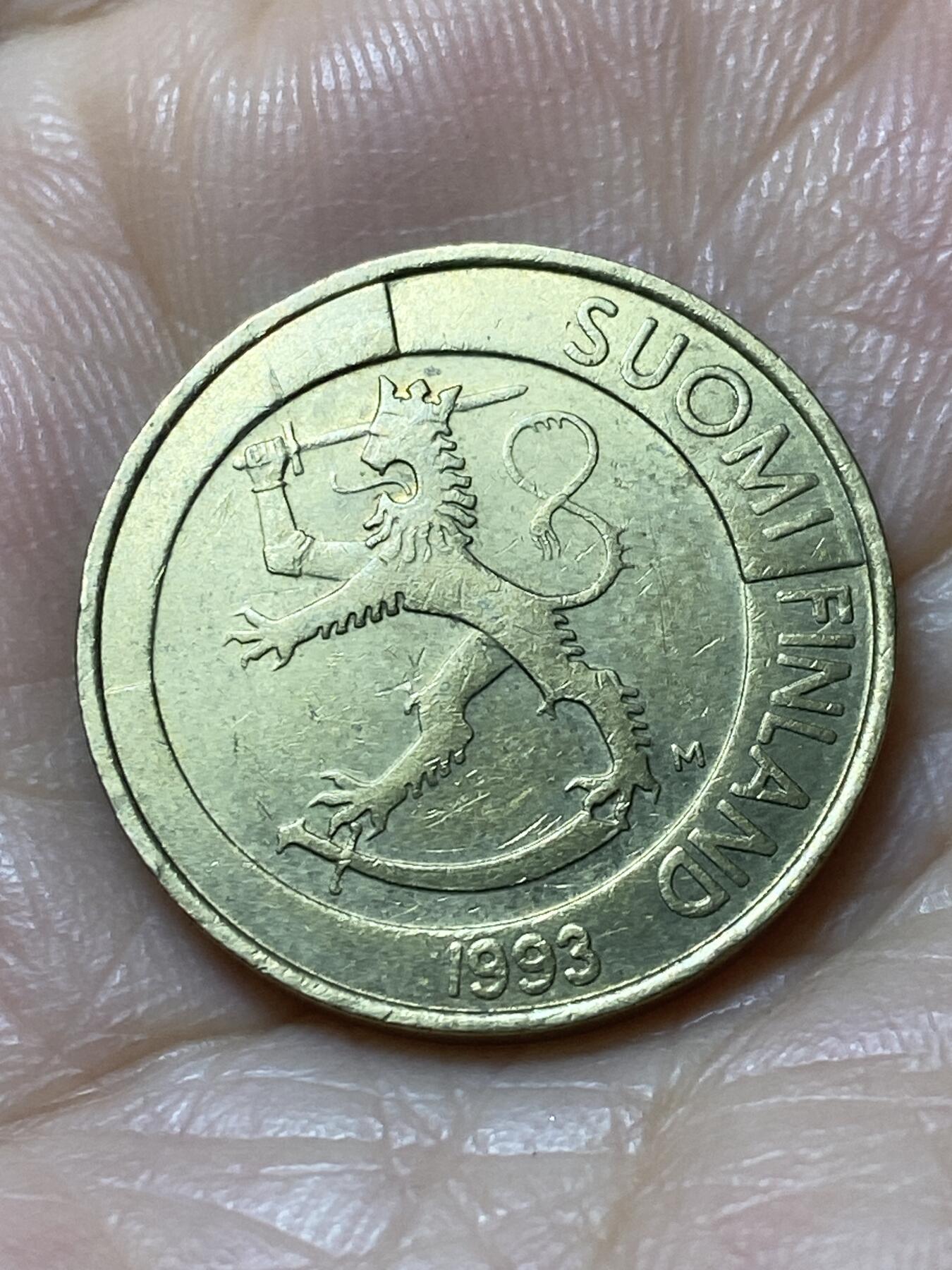 2025年第一百一十一场(总第一百三十七场）外国好品散币(免佣金) 芬兰🇫🇮1993年1马克(M标)