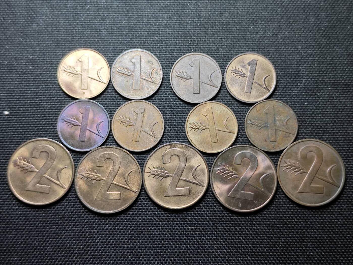 KK钱币收藏小铺 第355场 2月预留时间 周末发货  瑞士铜镍一组13枚