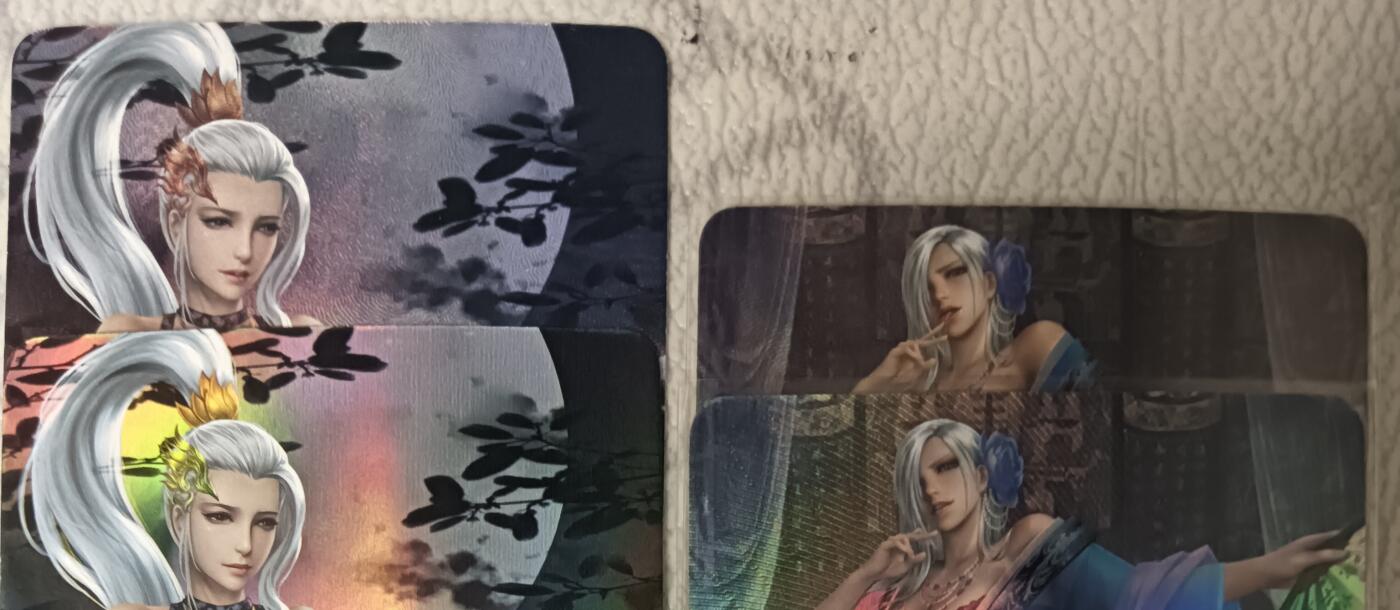 花开卡拍第43期（10月19号周日截拍，品控勿拍!!!拍品不寄存，运费5元，自制卡难免瑕疵，可能存在轻微撞角爆边等出厂瑕疵，品控介意勿拍！） 火猪艺术对卡 彩闪4张