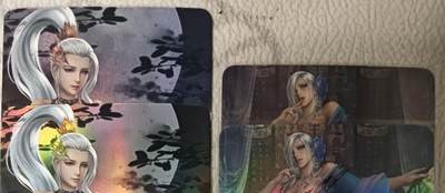 花开卡拍第43期（10月19号周日截拍，品控勿拍!!!拍品不寄存，运费5元，自制卡难免瑕疵，可能存在轻微撞角爆边等出厂瑕疵，品控介意勿拍！） - 火猪艺术对卡 彩闪4张