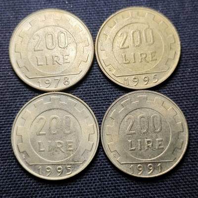 KK钱币收藏小铺 第355场 2月预留时间 周末发货 -  意大利200里拉铜币 好品一组