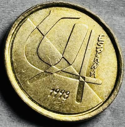 神仙姐姐-中外币专场22 原光好品 1998 年西班牙 5 比塞塔纪念币