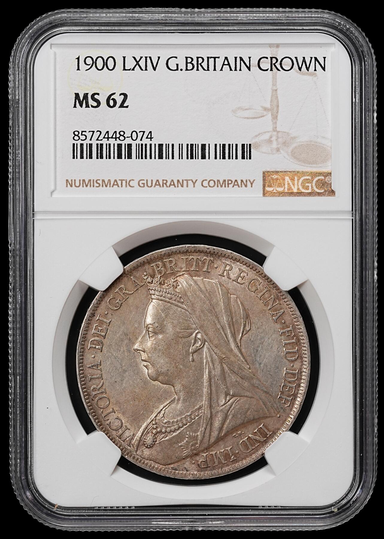 修遠堂世界钱币第八十九期 NGC MS62 1900年英国马剑大银币