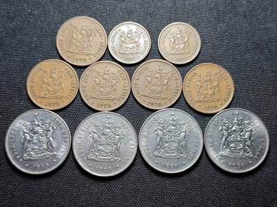 KK钱币收藏小铺 第355场 2月预留时间 周末发货 -  1970南非一组11枚