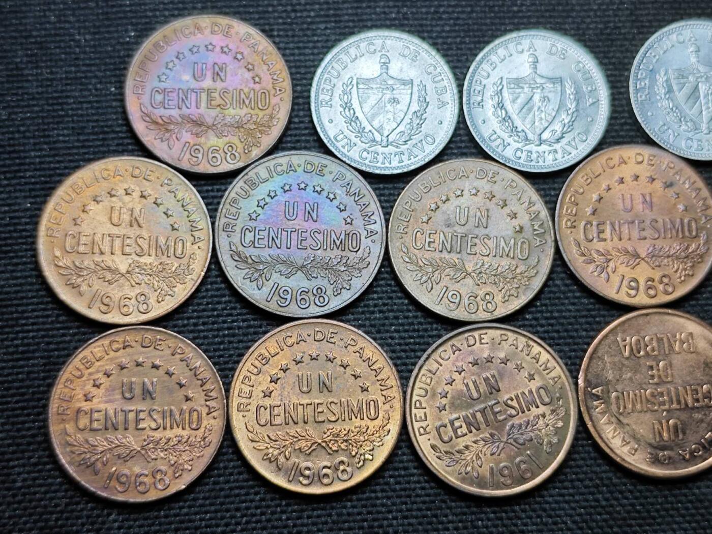 KK钱币收藏小铺 第355场 2月预留时间 周末发货  巴拿马一组19枚 含好品