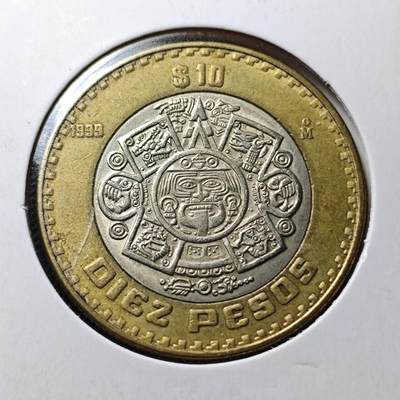 KK钱币收藏小铺 第355场 2月预留时间 周末发货 -  1999墨西哥10比索双色币