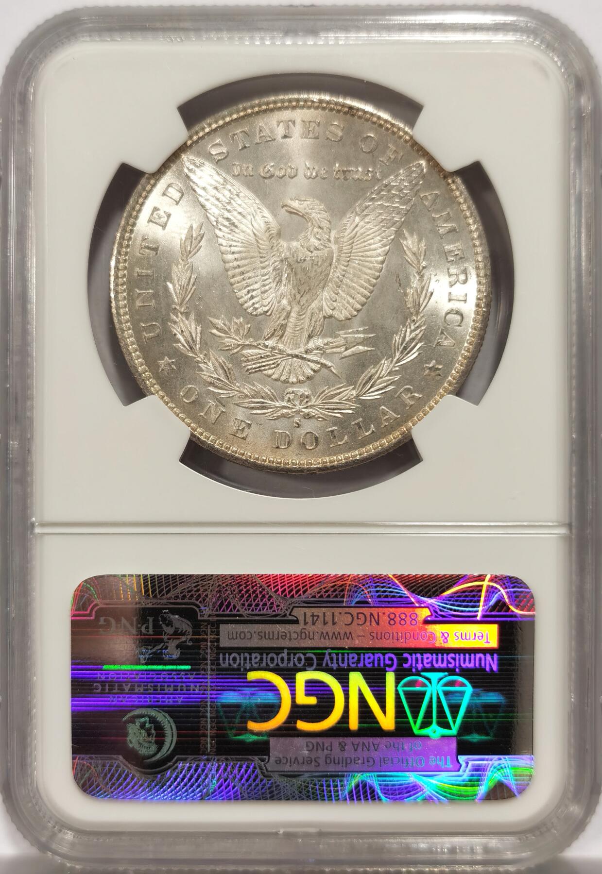 博洋堂世界钱币拍卖第143期（全场包邮） NGC MS63 美国1880年S版摩根大银币