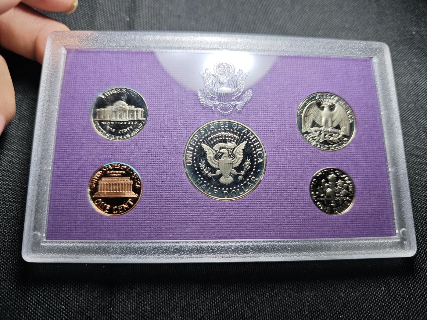 KK钱币收藏小铺  （套币 批量/好品散币 银币）专场  2月预留时间 周末发货    1990美国大小面值清年一套 精制币 