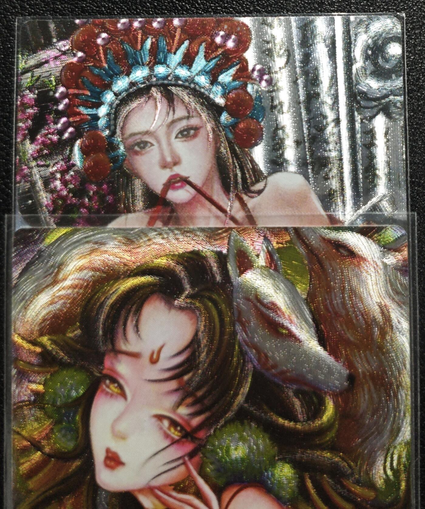 天玑星卡拍第129期《10.16周四截拍》持续收拍收评中 满赠卡需备注 墨婉文化 戏曲虞姬 天妖狐 两张