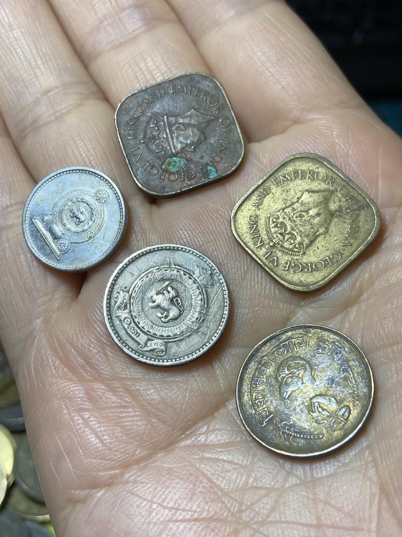 2025年第一百一十一场(总第一百三十七场）外国好品散币(免佣金) 散币5枚:英属锡兰、斯里卡兰、尼泊尔