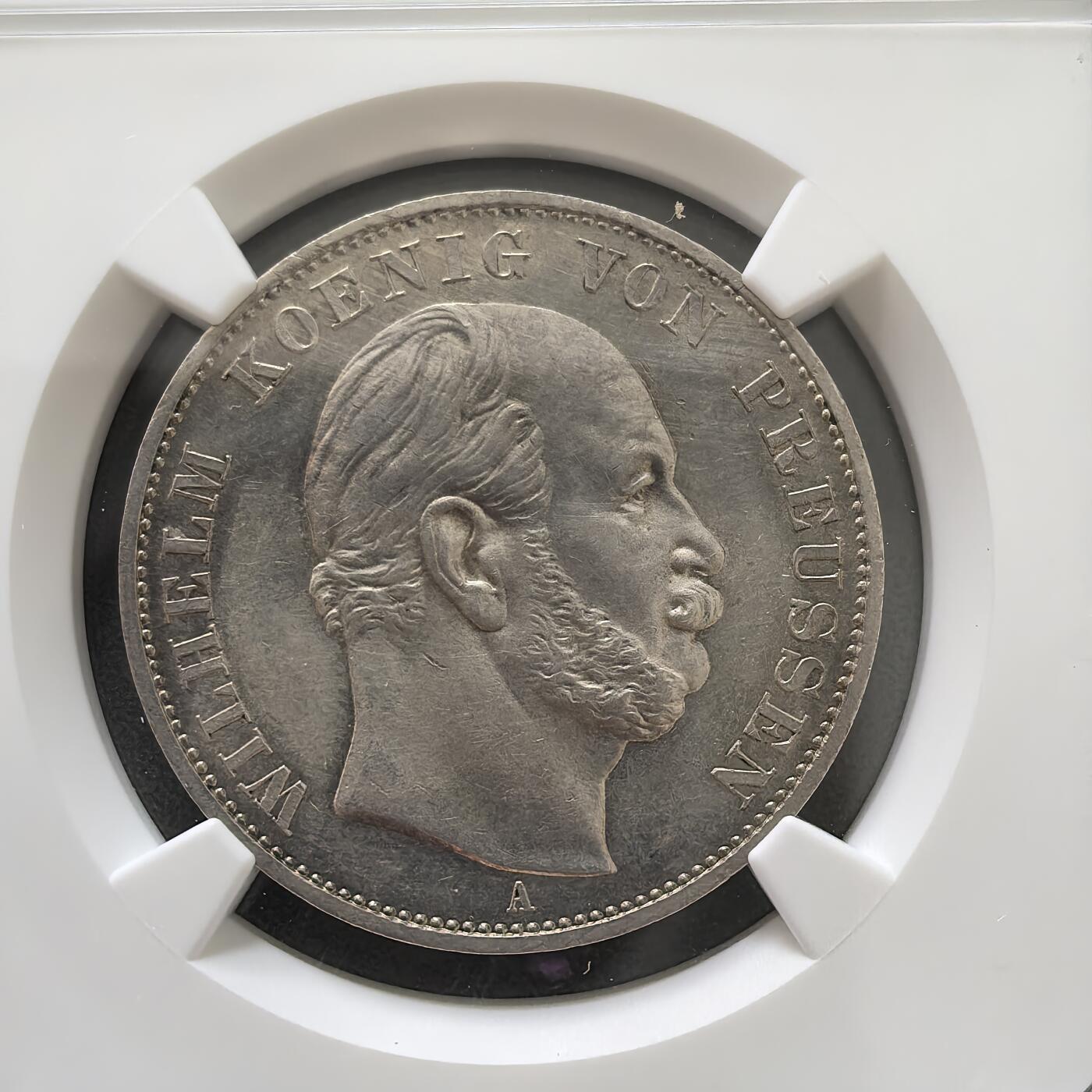 道一币馆币章第一百五十一场 NGC UNC 普鲁士德国1871年普法战争胜利1泰勒银币