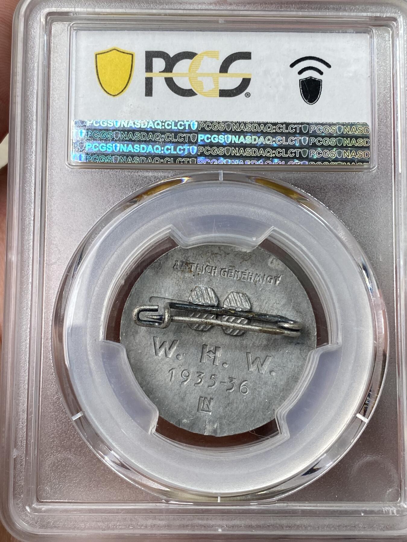 万国钱币拍卖第053期【万国秋季大拍上●周五周六两场连拍】 PCGS SP63 1936年德国民族社会主义工人党纪念纽伦堡冬季救援工作颁发的铝制奖章 罕见可佩戴品种保存完好（原图请私信后台或自行查询官网）