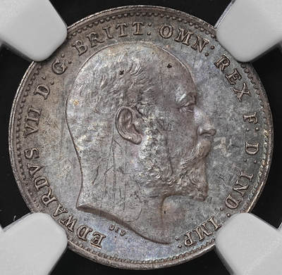修遠堂世界钱币第八十九期 - NGC MS62 1902年英国3便士银币