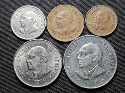 KK钱币收藏小铺 第355场 2月预留时间 周末发货 -  1979南非总统迪德里希斯 清年一组