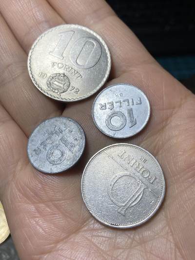 2025年第一百一十一场(总第一百三十七场）外国好品散币(免佣金) - 匈牙利🇭🇺4枚：1972年10福林，1951年1981年10费尔，1993年10福林