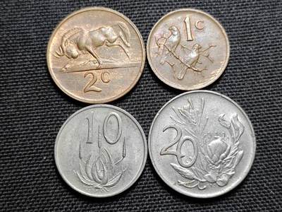 KK钱币收藏小铺 第355场 2月预留时间 周末发货 -  1974南非一组4枚清年