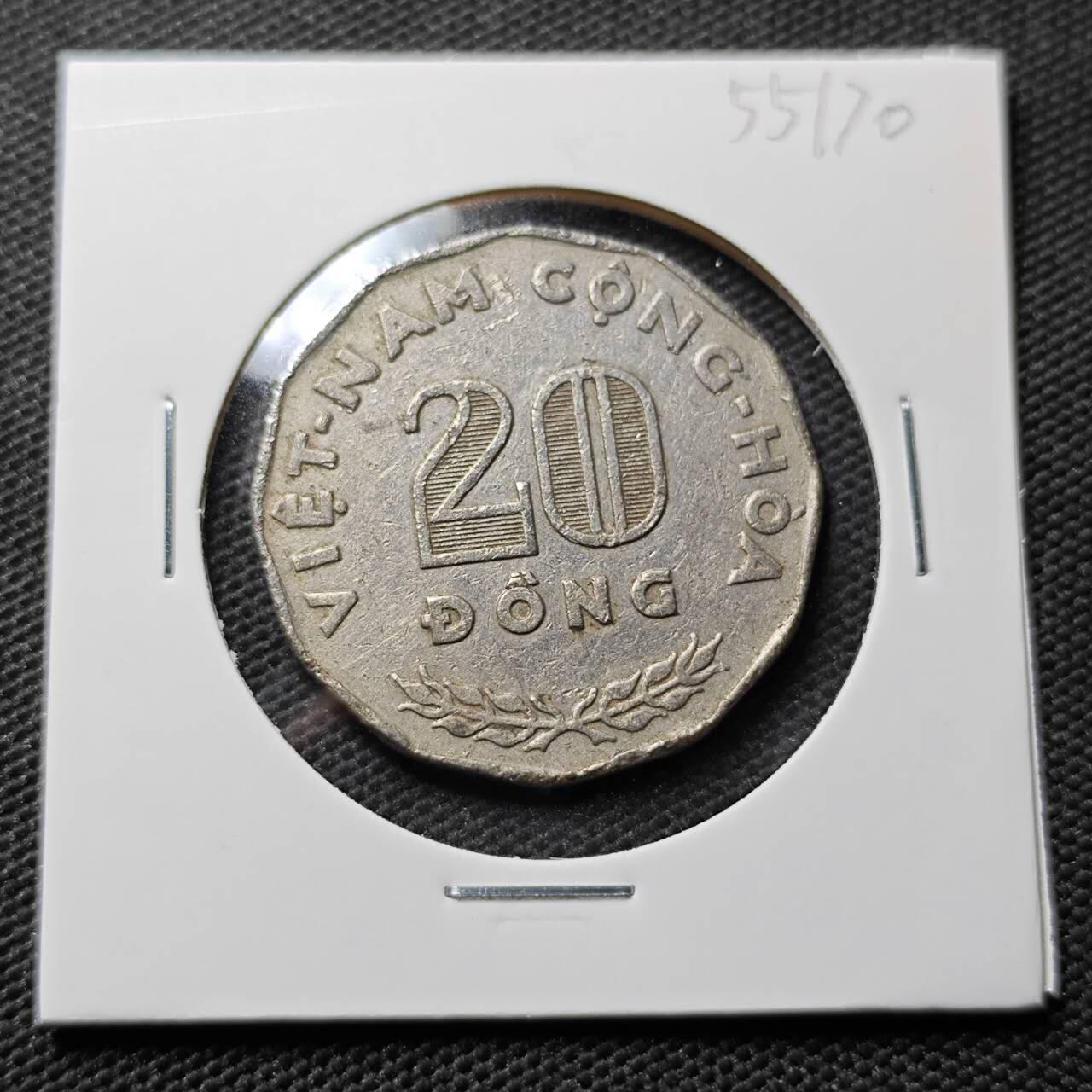 KK钱币收藏小铺 第355场 2月预留时间 周末发货  1968南越20盾纪念币