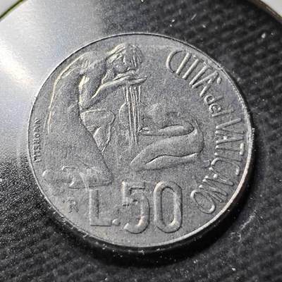 KK钱币收藏小铺 第355场 2月预留时间 周末发货 - 梵蒂冈50里拉 