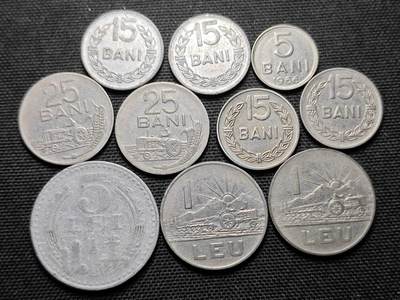 KK钱币收藏小铺 第355场 2月预留时间 周末发货 -  罗马尼亚一组10枚