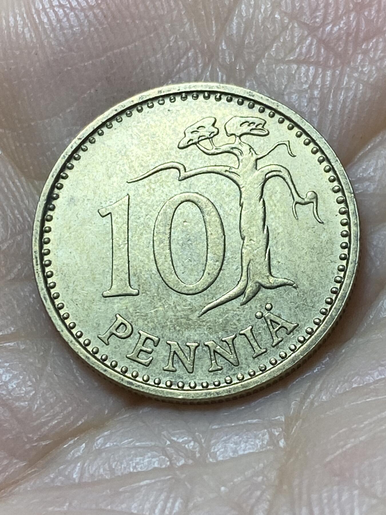 2025年第一百一十一场(总第一百三十七场）外国好品散币(免佣金) 芬兰🇫🇮1972年10盆尼(S标)
