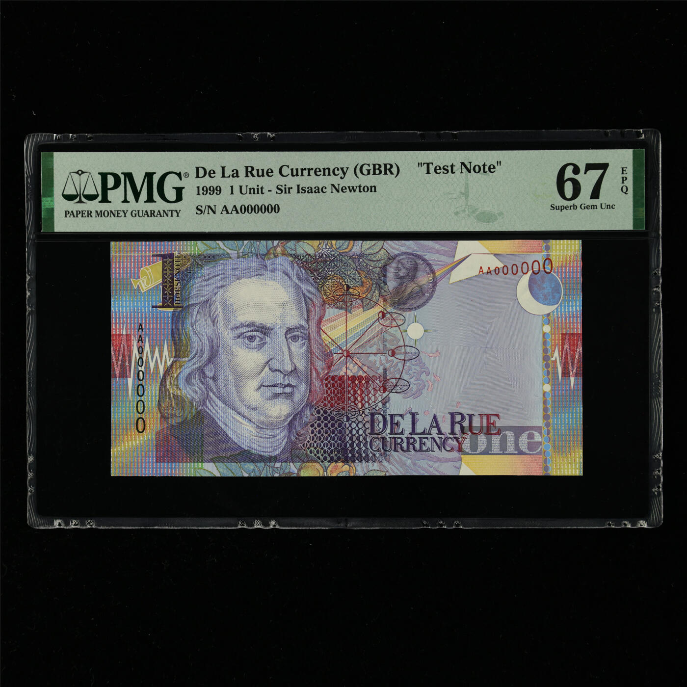 【亘邦集藏】第214期拍卖 1999年 德纳罗测试钞1Units PMG 67EPQ 2320969-042