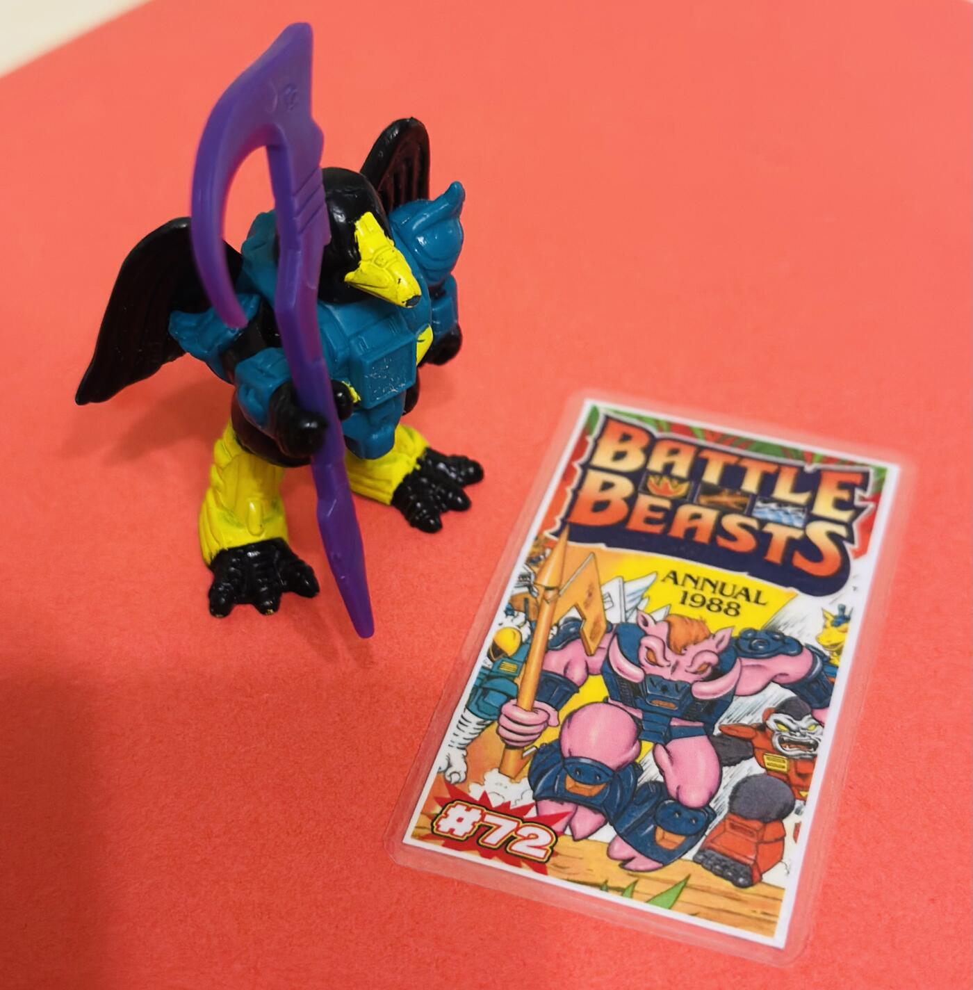 变形金刚G1比斯特星人乌鸦带兵器