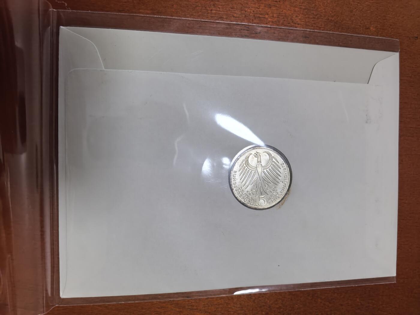 长老汇蛇年精选第六十二场拍卖 1989西德艾伯特邮币封首日封，含同主题5马克银币1枚