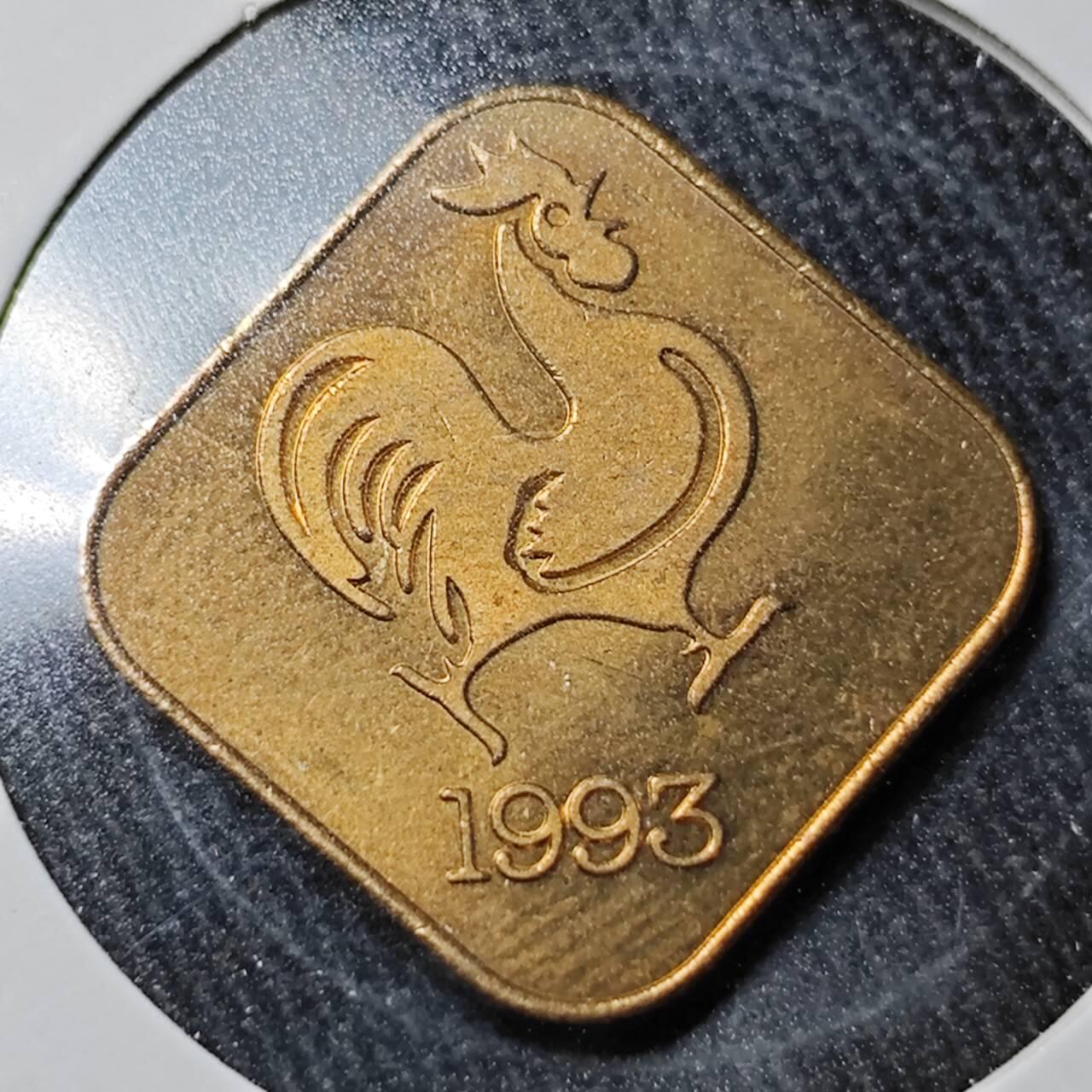 KK钱币收藏小铺  （套币 批量/好品散币 银币）专场  2月预留时间 周末发货   1993日本造币厂生肖鸡 铭牌铜章