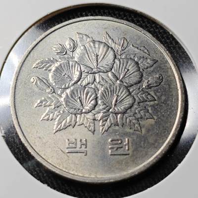 KK钱币收藏小铺  （套币 批量/好品散币 银币）专场  2月预留时间 周末发货 -  1981韩国100韩元纪念币 好品