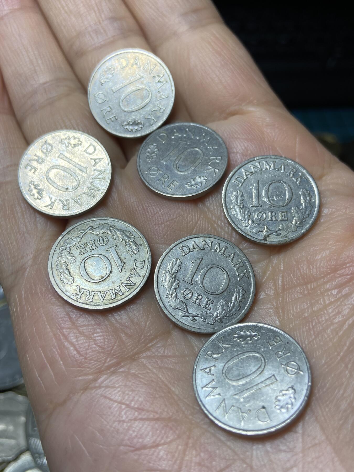 2025年第一百一十一场(总第一百三十七场）外国好品散币(免佣金) 丹麦🇩🇰各年份10欧尔7枚