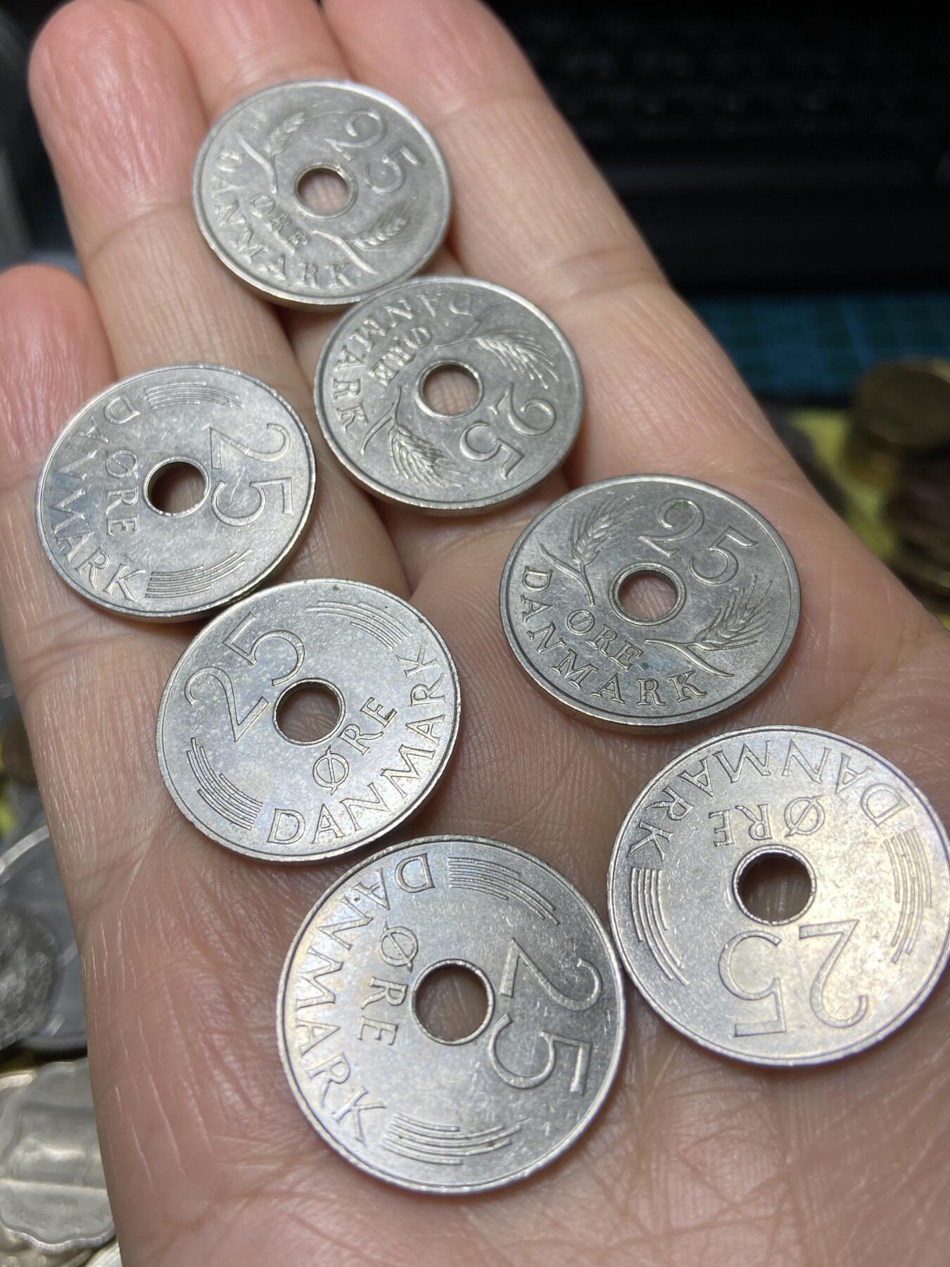 2025年第一百一十一场(总第一百三十七场）外国好品散币(免佣金) 丹麦🇩🇰各年份25欧尔7枚