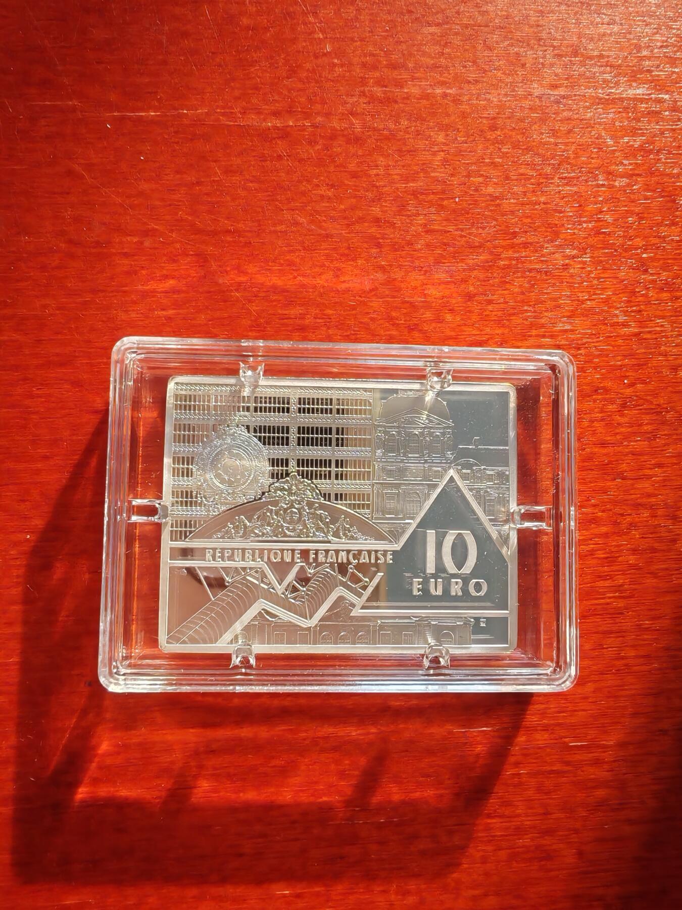 长老汇蛇年精选第六十二场拍卖 2021法国达利名画记忆10欧元矩形精制银币，盒证全，3000枚