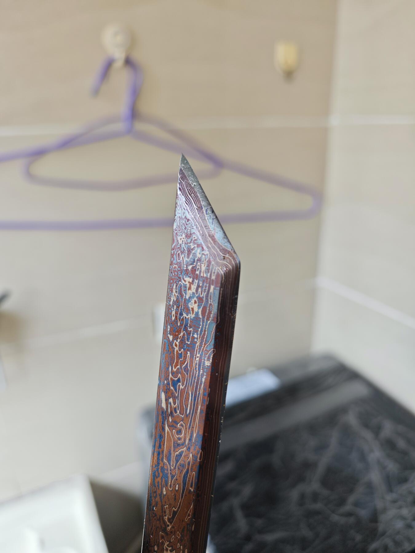 红色经典收藏拍卖专场 工艺品 未开刃 龙泉非遗传承 彩陨唐刀 