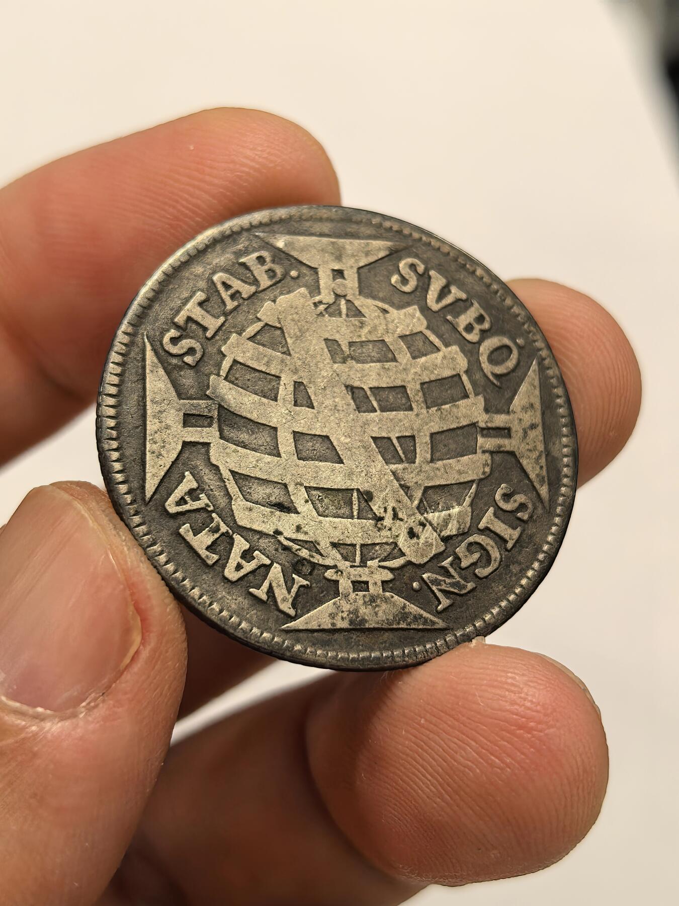 博洋堂世界钱币拍卖第143期（全场包邮） 葡属巴西1749年320瑞尔银币，老包浆