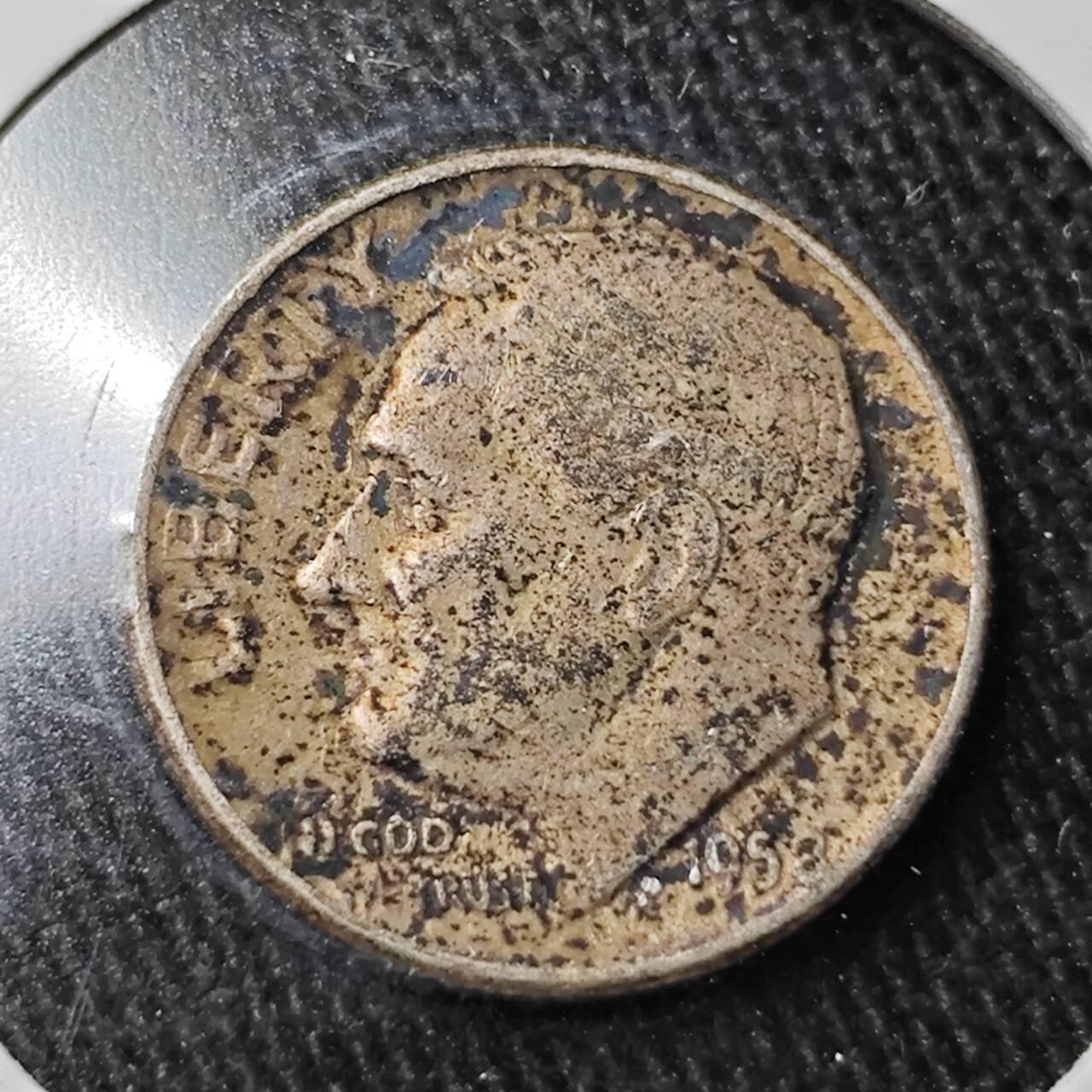KK钱币收藏小铺  （套币 批量/好品散币 银币）专场  2月预留时间 周末发货 1958美国10分银币  