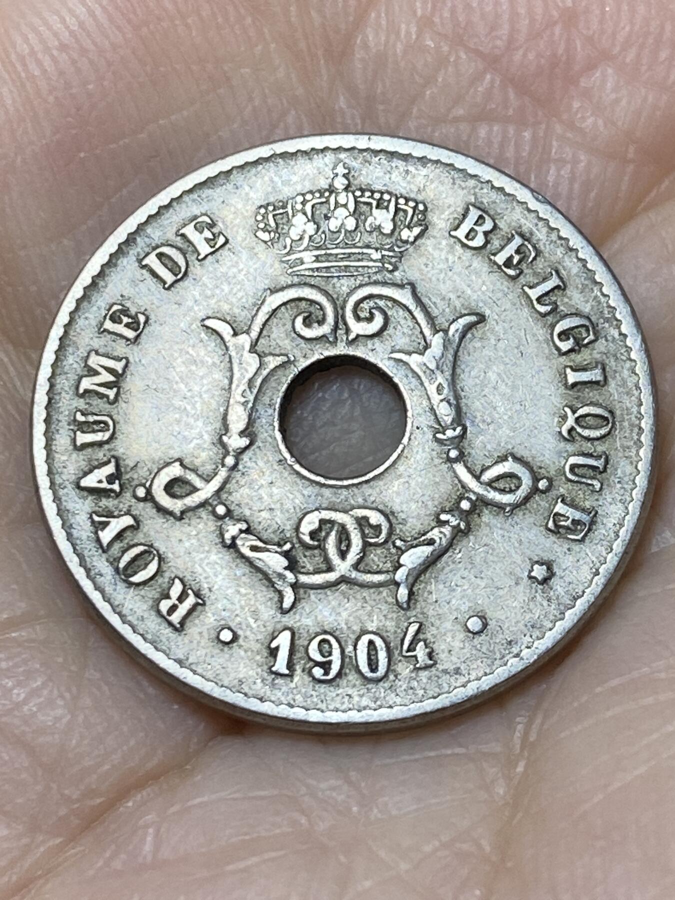 2025年第一百一十二场(总第一百三十八场）外国好品散币(免佣金) 比利时🇧🇪1904年10分(利奥波德二世时期，法语版)