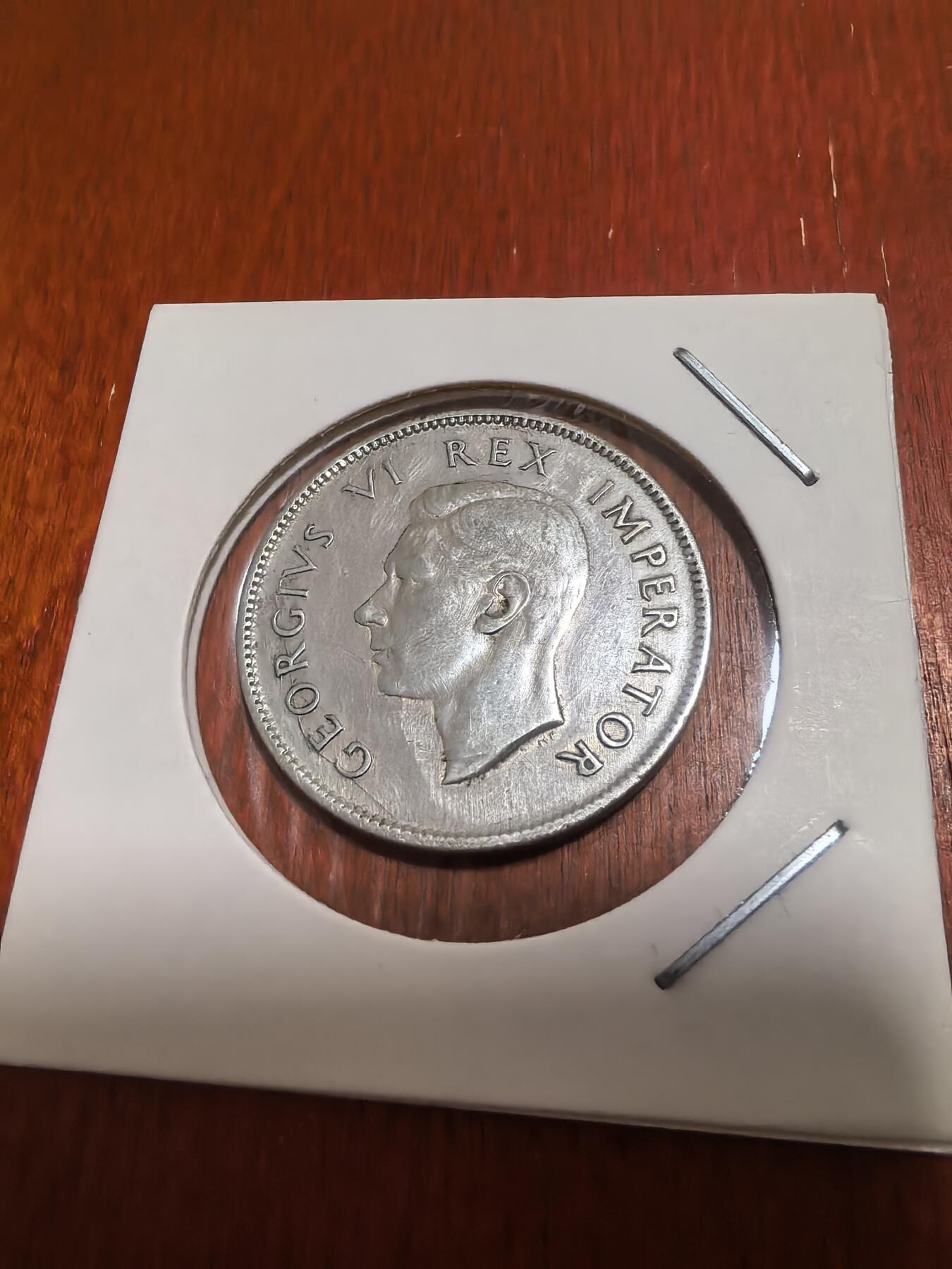 长老汇蛇年精选第六十二场拍卖 1942南非乔治六世2先令银币，14.14克800银