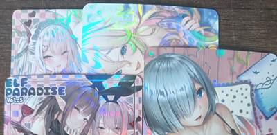 花开卡拍第43期（10月19号周日截拍，品控勿拍!!!拍品不寄存，运费5元，自制卡难免瑕疵，可能存在轻微撞角爆边等出厂瑕疵，品控介意勿拍！） - 妹卡 彩闪 4张