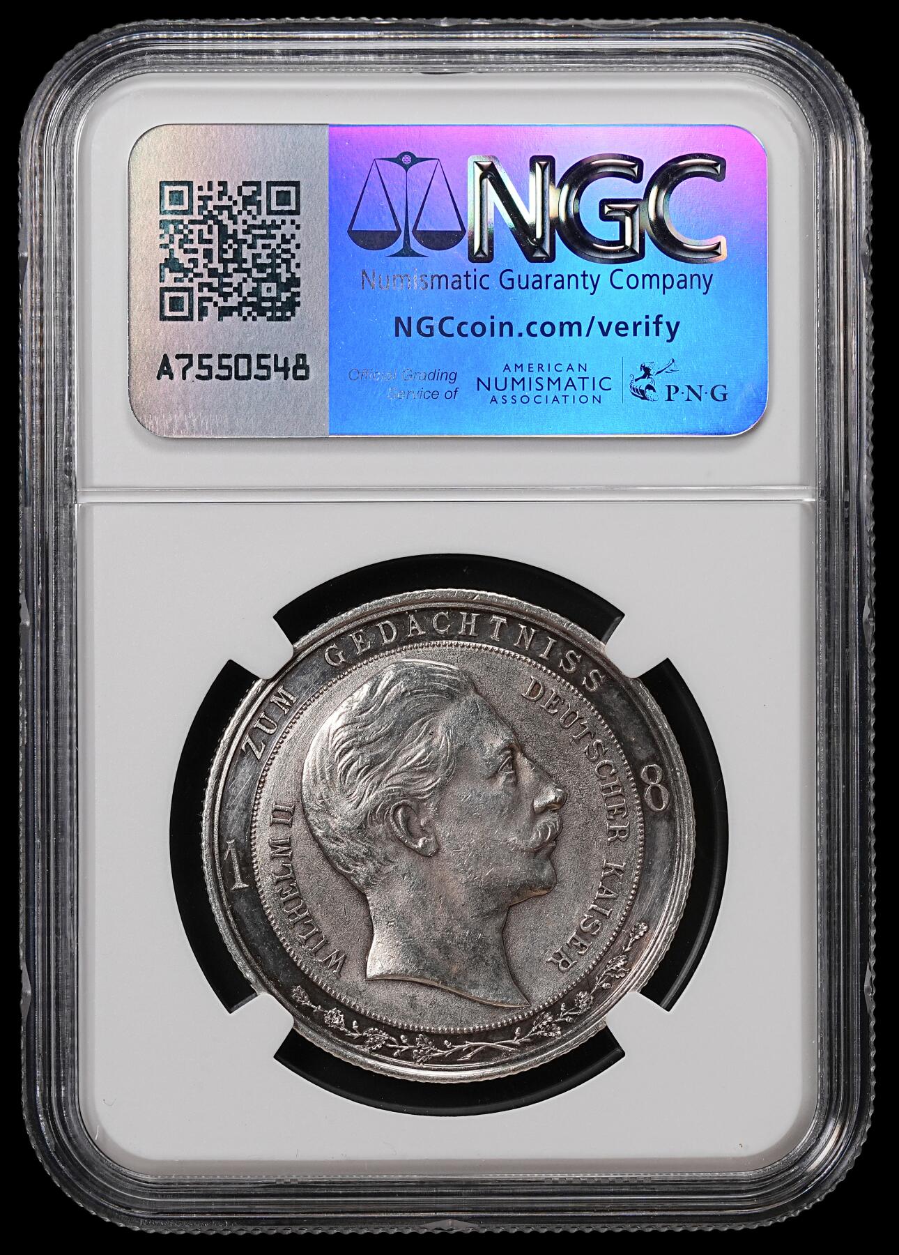 修遠堂世界钱币第八十九期 NGC UNCD 1894年俾斯麦与威廉二世和解纪念银章