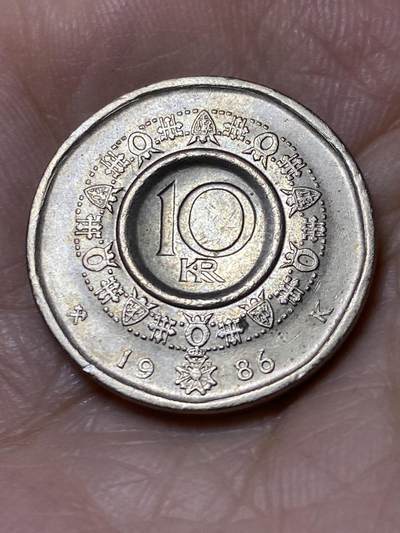 2025年第一百一十二场(总第一百三十八场）外国好品散币(免佣金) - 挪威🇳🇴1986年10克朗(奥拉夫五世第二版最大面值)