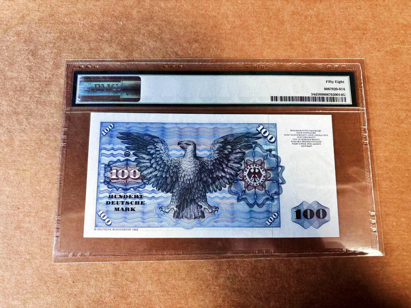 【Blue Auction】世界纸币精拍第738期——18级TOP拍卖/信誉/品质/专业/高效💫 德国1980年100马克 PMG58 明斯特