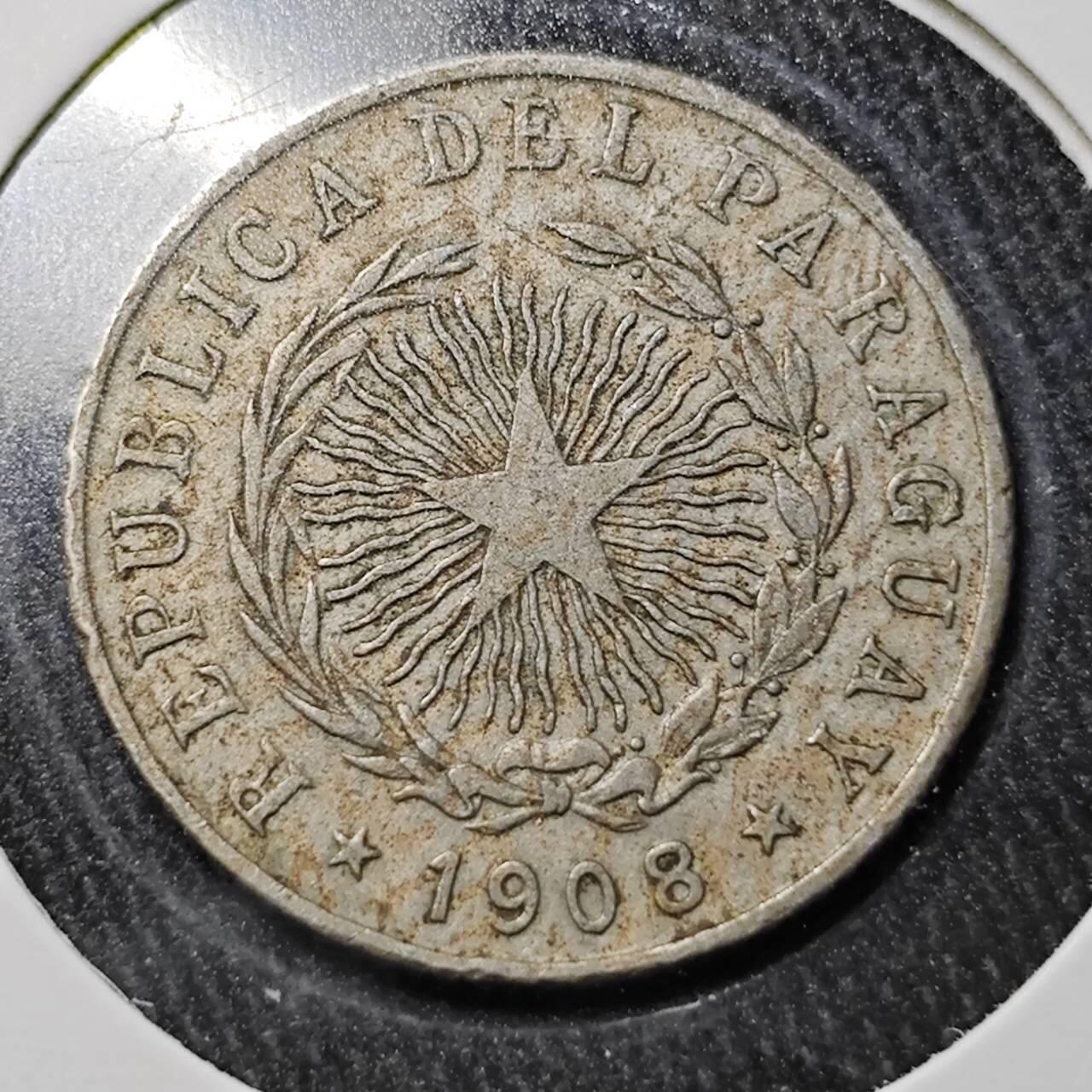 KK钱币收藏小铺  （套币 批量/好品散币 银币）专场  2月预留时间 周末发货 1908巴拉圭20分镍币 少见 