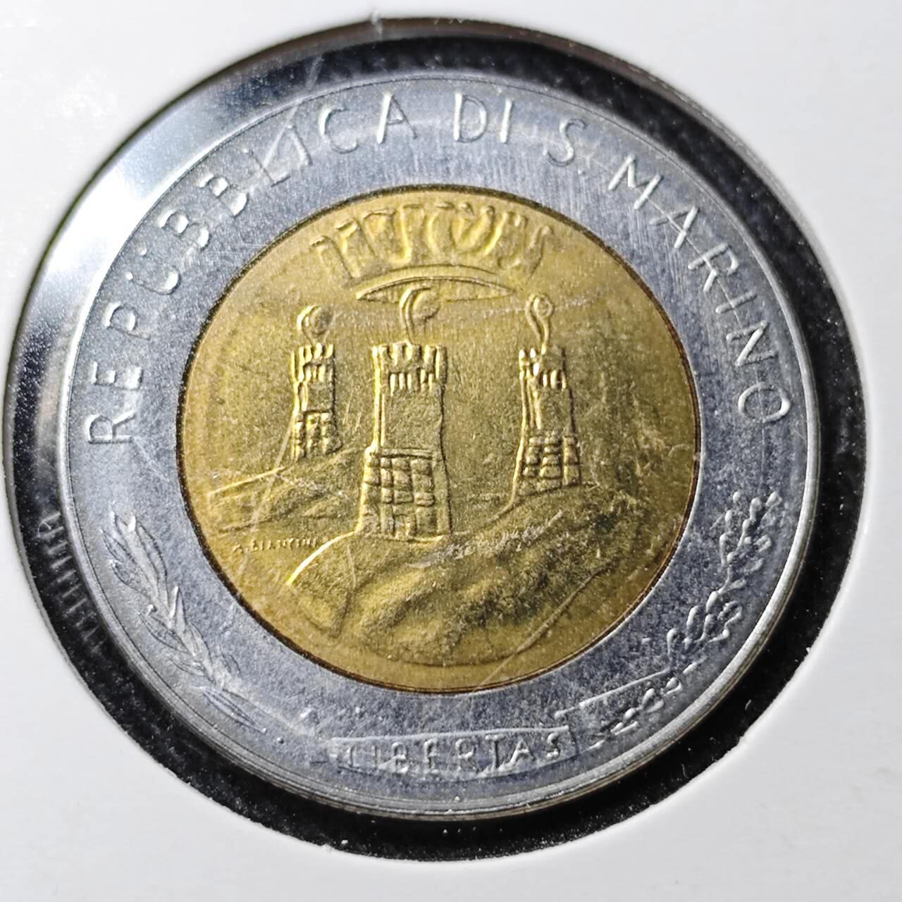 KK钱币收藏小铺  （套币 批量/好品散币 银币）专场  2月预留时间 周末发货  1982圣马力诺500里拉双色币 好品